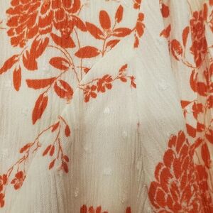 Papermoon Bohemian cottagecore botanical top w/ swiss dot fabric